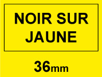 Brother Marque 123encre remplace Brother TZe-661 ruban 36 mm- noir sur jaune TZe661C 080493 - 1