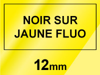 Brother Marque 123encre remplace Brother TZe-C31 ruban 12 mm- noir sur jaune fluo TZeC31C 080653 - 1