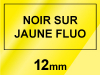 Marque 123encre remplace Brother TZe-C31 ruban 12 mm- noir sur jaune fluo