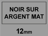 Brother Marque 123encre remplace Brother TZe-M931 ruban mat 12 mm- noir sur argent TZeM931C 080383 - 1