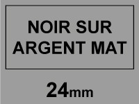 Brother Marque 123encre remplace Brother TZe-M951 ruban 24 mm - noir sur argent mat TZeM951C 080385 - 1