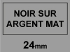 Marque 123encre remplace Brother TZe-M951 ruban 24 mm - noir sur argent mat