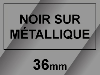 Marque 123encre remplace Brother TZe-M961 ruban 36 mm- noir sur argent mat