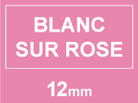 Marque 123encre remplace Brother TZe-MQP35 ruban 12 mm- blanc sur fuchsia