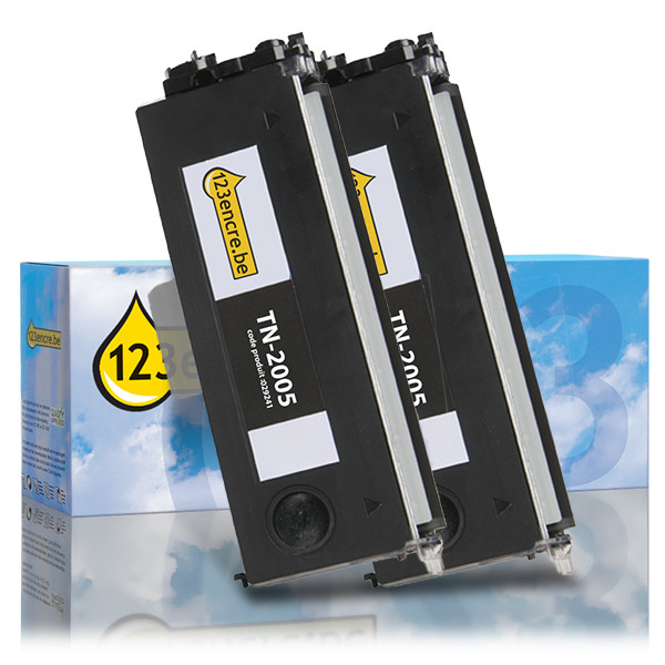 Marque 123encre remplace Brother TN-2005 toner double pack - noir 029247 - 1