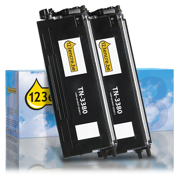 Marque 123encre remplace Brother TN-3170 toner haute capacité doube pack - noir 029894 - 1