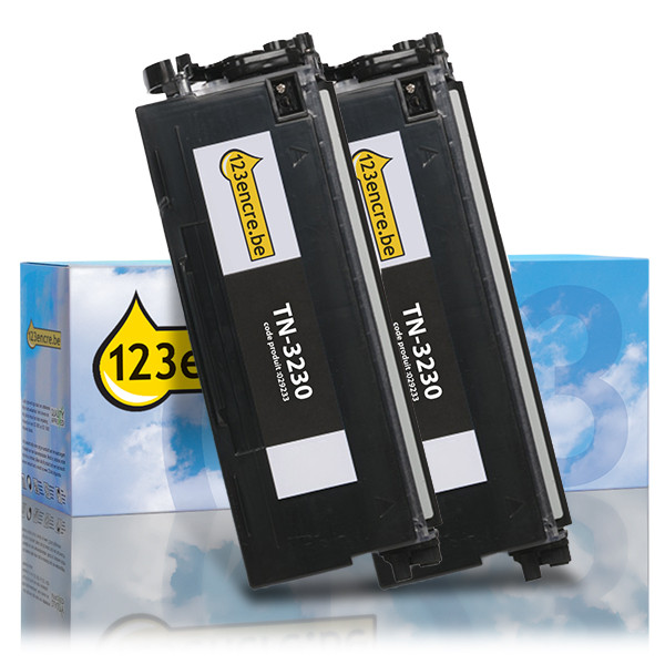 Marque 123encre remplace Brother TN-3230 toner double pack - noir 029229 - 1