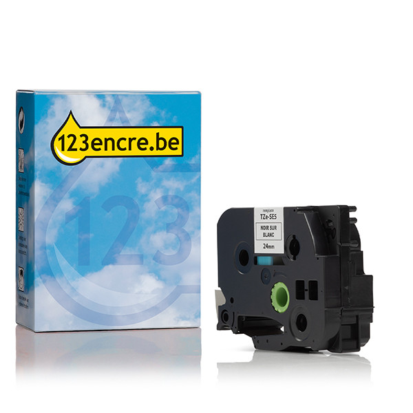 Brother Marque 123encre remplace Brother TZe-SE5 ruban de sécurité 24 mm - noir sur blanc TZe-SE5C 080557 - 1