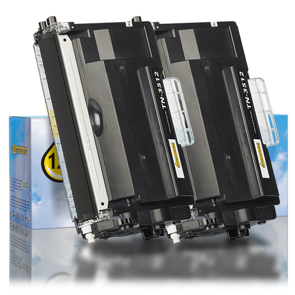 Marque 123encre remplace toner haute capacité Brother TN-3512 duopack - noir 051093 - 1