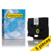 Brother Offre: 5x Brother HSe-221 ruban thermorétractable 9 mm (marque 123encre) - noir sur blanc  650665