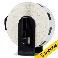Brother Offre: 5x marque 123encre remplace Brother DK-11219 étiquettes rondes  - blanc DK11219C 650670