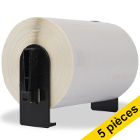 Brother Offre: 5x marque 123encre remplace Brother DK-11241 rouleau d'étiquettes d'expédition  - blanc DK11241C 650501