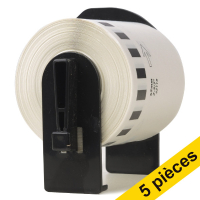 Brother Offre: 5x marque 123encre remplace Brother DK-22113 rouleau de film continu  - transparent DK22113C 650652