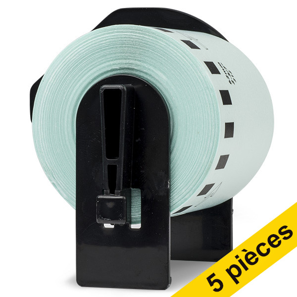 Brother Offre: 5x marque 123encre remplace Brother DK-22212 rouleau de film continu  - blanc DK22212C 650561 - 1