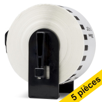 Brother Offre: 5x marque 123encre remplace Brother DK-22225 rouleau de papier continu  - blanc DK22225C 650622