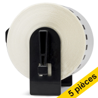 Brother Offre: 5x marque 123encre remplace Brother DK-44605 ruban continu de papier amovible  - jaune DK44605C 650646
