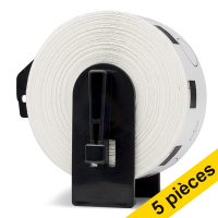 Offre: 5x marque 123encre remplace Brother DK-11218 étiquettes rondes  - blanc
