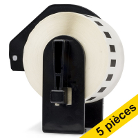 Brother Offre: 5x marque 123encre remplace Brother DK-22211 rouleau de film continu  - blanc DK22211C 650628