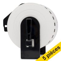 Brother Offre: 5x marque 123encre remplace Brother DK-N55224 ruban continu de papier non adhésif  - blanc  650546