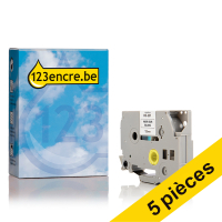 Offre: Marque 123encre remplace 5x Brother HSe-231 ruban thermorétractable 12 mm  - noir sur blanc