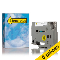 Offre: Marque 123encre remplace 5x Brother TZe-N231 ruban 12 mm  - noir sur blanc