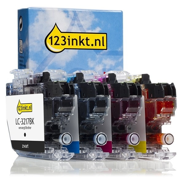 Brother Offre: Marque 123encre remplace Brother LC-3217 noir + 3 couleurs LC3217VALC 127235 - 1
