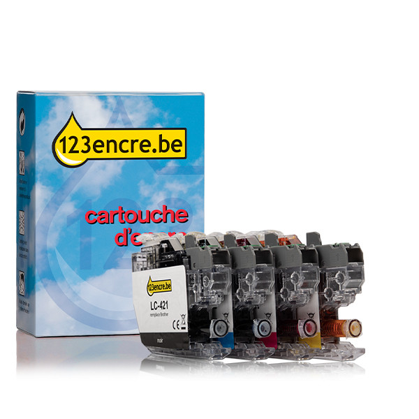 Brother Offre: Marque 123encre remplace Brother LC-421 noir + 3 couleurs  160224 - 1