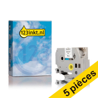 Offre : 5x 123encre remplace Brother TZe-N241 ruban 18 mm - noir sur blanc 650845