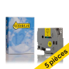 Offre : 5x 123encre remplace Brother TZe-S621 ruban adhésif supplémentaire 9 mm - noir sur jaune