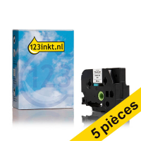Offre : 5x 123encre remplace Brother TZe-SL251 ruban auto-laminant 24 mm - noir sur blanc 650850