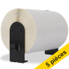 Offre : 5x Marque 123encre remplace Brother DK-11247 étiquettes d'expédition grand format 653066 - 1