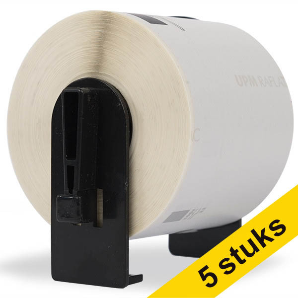 Offre : 5x Marque 123encre remplace Brother DK-22205 étiquette continue pour pharmacie 653460 - 1