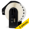 Offre : 5x Marque 123encre remplace Brother DK-22211 rouleau de film continu - blanc 653069 - 1