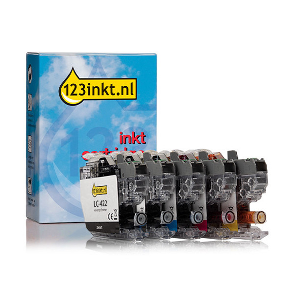 Offre : Marque 123encre remplace Brother LC-422 2x noir + 3x couleur 160779 - 1