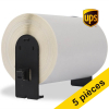 Offre : marque 123encre remplace 5x Brother DK-11247 étiquettes d'expédition UPS larges 653168 - 1