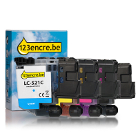 Offre : marque 123encre remplace Brother LC-521 - noir + 3 couleurs