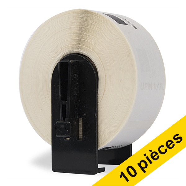 Offre : 10x Marque 123encre remplace Brother DK-11201 étiquettes d'adresse standard 089287 - 1