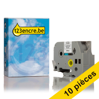 Offre : 10x Marque 123encre remplace Brother TZe-251 ruban 24 mm - noir sur blanc
