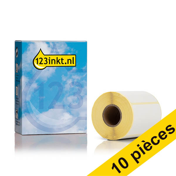 Offre : 10x marque 123encre remplace Brother BDE-1J044076-066 étiquette prédécoupée (76 mm x 44 mm) 650838 - 1