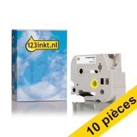 Offre : 10x marque 123encre remplace Brother TZe-N251 ruban 24 mm - noir sur blanc 650839