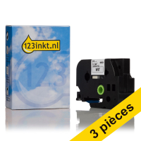 Brother Offre : 3x Marque 123encre remplace Brother TZe-253 cassette à ruban 24 mm - bleu sur blanc TZe253C 080991