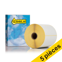Offre : 5x marque 123encre remplace Brother BDE-1J050102-102 étiquette prédécoupée (102 mm x 50 mm) 650843