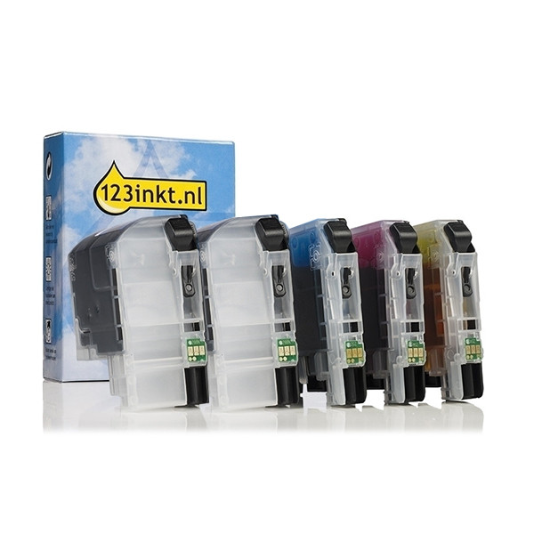 Brother Offre : Marque 123encre remplace Brother LC-229XL / LC-225XL 2x noir + 3 couleurs  160768 - 1