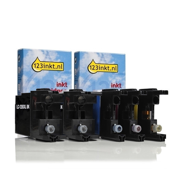 Brother Offre : marque 123encre remplace Brother LC-1280XL 2x noir + 3x couleur  160786 - 1