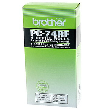 Brother PC-74RF: 4 rouleaux donneurs noirs (d'origine) PC74RF 029858 - 1
