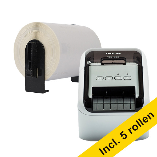 Brother QL-800 imprimante d'étiquettes  + 5 rouleaux d'étiquettes d'adresse 833467 - 1