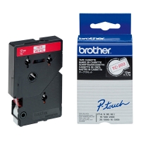 Brother TC-202 'extrême' cassette à ruban 12 mm (d'origine) - rouge sur blanc TC202 080506