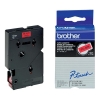 Brother TC-401 'extrême' cassette à ruban 12 mm (d'origine) - noir sur rouge