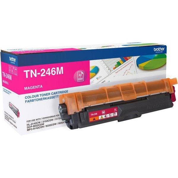 Brother TN-246M toner haute capacité (d'origine) - magenta TN246M 051070 - 1