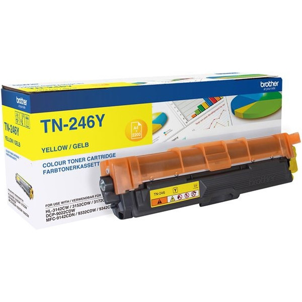Brother TN-246Y toner haute capacité (d'origine) - jaune TN246Y 051072 - 1